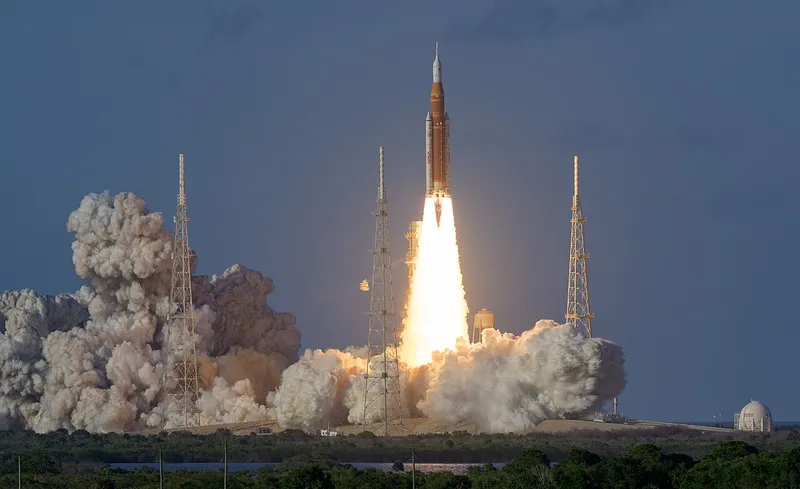 NASA's Space Launch System rocket lifts off from Kennedy Space Center carrying the Orion spacecraft on the Artemis II mission, April 1, 2026